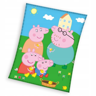 Deka Carbotex 150 x 200cm, viacfarebná, prasiatko Peppa, pre deti
